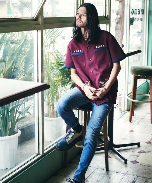 glamb（グラム）の「Needlework bowling SH / ニードルワークボウリングシャツ（シャツ/ブラウス・メンズ・ブラック/ワイン・M/S/L）」の21枚目の写真