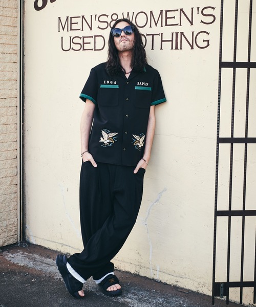 glamb（グラム）の「Needlework bowling SH / ニードルワークボウリングシャツ（シャツ/ブラウス・メンズ・ブラック/ワイン・M/S/L）」の20枚目の写真