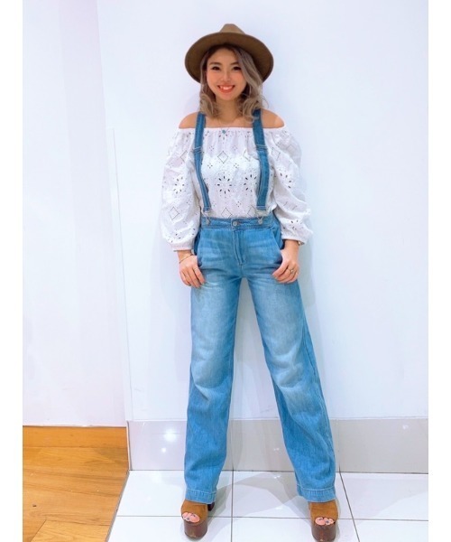 GAP（ギャップ）の「オフショルダー アイレット トップス（シャツ/ブラウス・レディース・ホワイト/ブルー/ブラック・S/M/XS/L/XXS）」の8枚目の写真