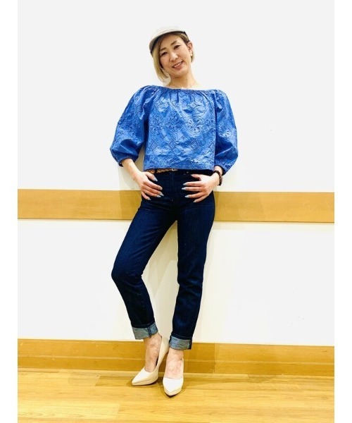 GAP（ギャップ）の「オフショルダー アイレット トップス（シャツ/ブラウス・レディース・ホワイト/ブルー/ブラック・S/M/XS/L/XXS）」の22枚目の写真