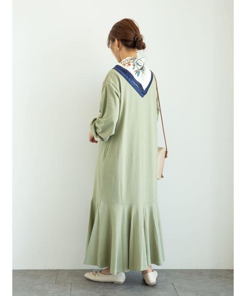 Sugar spoon（シュガースプーン）の「・SUGAR SPOON スソラッフルワンピース＊（ワンピース・レディース・ブラック/ライトベージュ/ライトカーキ/グレイッシュベージュ・FREE）」の21枚目の写真