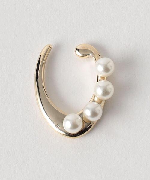 BEAUTY&YOUTH UNITED ARROWS(ビューティーアンドユースユナイテッドアローズ)の「BY メタルフラット×パールモチーフ2セット イヤーカフ(イヤーカフ・レディース・ゴールド/シルバー・FREE)」の3枚目の写真