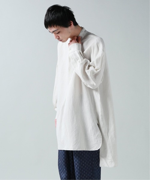 JOURNAL STANDARD J.S HOMESTEAD（ジャーナルスタンダードホームステッド）の「BUCK TUCK ドレスシャツ（シャツ/ブラウス・メンズ・ベージュ/ホワイト/グレー・FREE）」の2枚目の写真