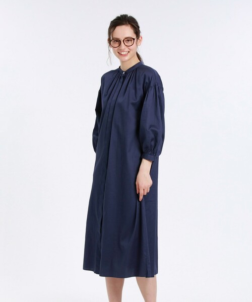 825t*美品 マッキントッシュフィロソフィー パフスリーブシャツワンピース MACKINTOSH PHILOSOPHY（ﾏｯｷﾝﾄｯｼｭ ﾌｨﾛｿﾌｨｰ）の「パフスリーブ