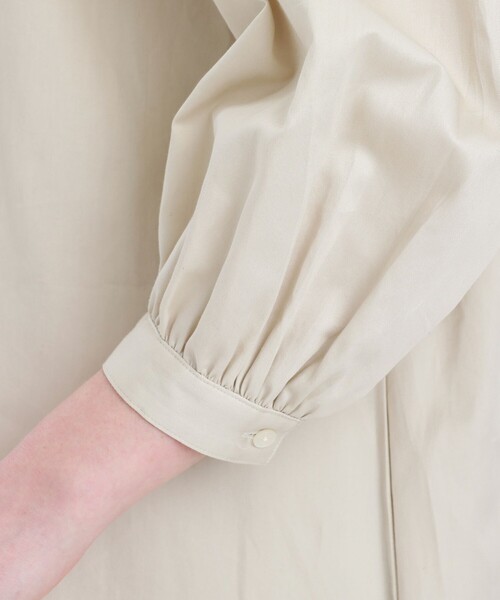 825t*美品 マッキントッシュフィロソフィー パフスリーブシャツワンピース MACKINTOSH PHILOSOPHY（ﾏｯｷﾝﾄｯｼｭ ﾌｨﾛｿﾌｨｰ）の「パフスリーブ