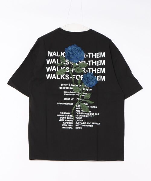 JUGLANS(ユグランス)の「【RINGS】ローズ刺繍ルーズTEE(Tシャツ/カットソー・メンズ・A/D/B/C・L/M/XL)」の5枚目の写真