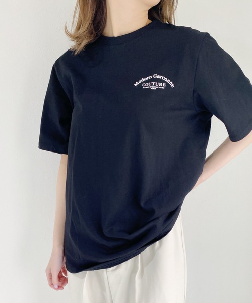 CLEA(クレア)の「アーチロゴTee(Tシャツ/カットソー・レディース・ホワイト/ブラック・FREE)」の3枚目の写真