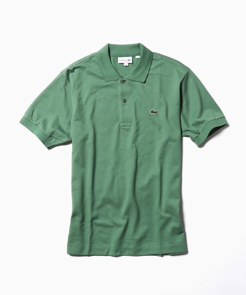 『新品未使用』ラコステ ポロシャツ　緑 ラコステ LACOSTE 配色ステッチポロシャツ （グリーン