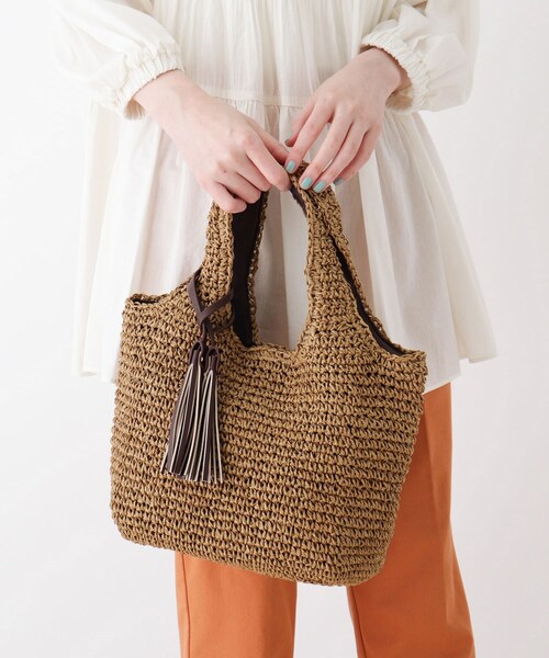 DRESKIP（ドレスキップ）の「◆ペーパーくり手トート（トートバッグ・レディース・ベージュ/ネイビー/グレー/キャメル・00）」の11枚目の写真