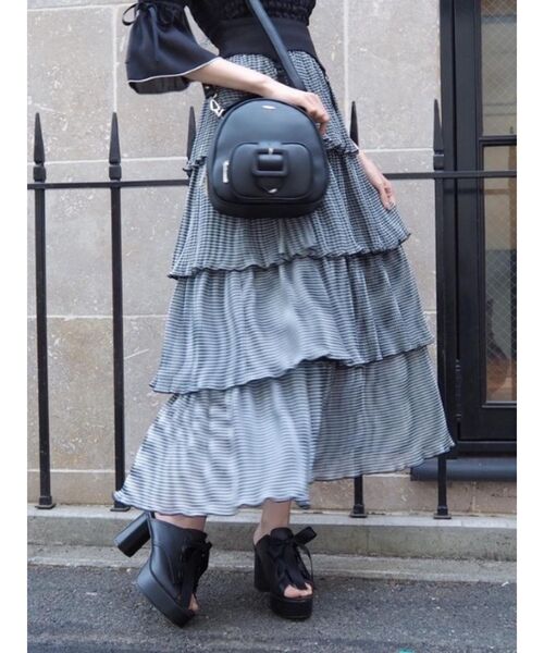 プリーツティアードスカート