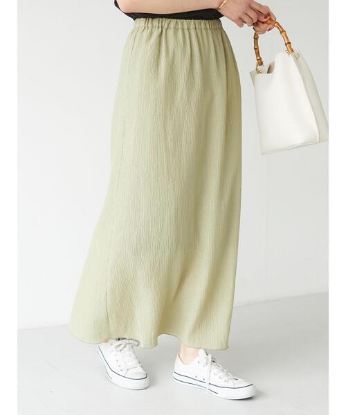 Green　Parks（グリーンパークス）の「ヨウリュウロングスカート＊（スカート・レディース・ピンク/ベージュ/グリーン・FREE）」の6枚目の写真