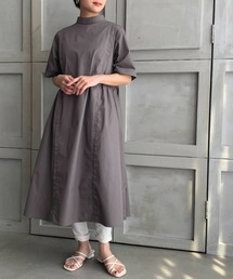 moment+ | 【2021S/S New Arrival】T/Cブロードタックフレアワンピース(シャツワンピース)