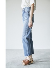 ブラックバイマウジーDRIP▼ハイライズストレートデニム▼24▼W約72cm BLACK BY MOUSSY | □DRIP bd light blue Denim (ストレート