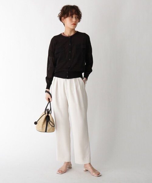 AG by aquagirl（エージーバイアクアガール）の「◆ポケットデザインシアーカーディガン（カーディガン/ボレロ・レディース・ブラック/ブルー/ダークオレンジ・38/36）」の7枚目の写真