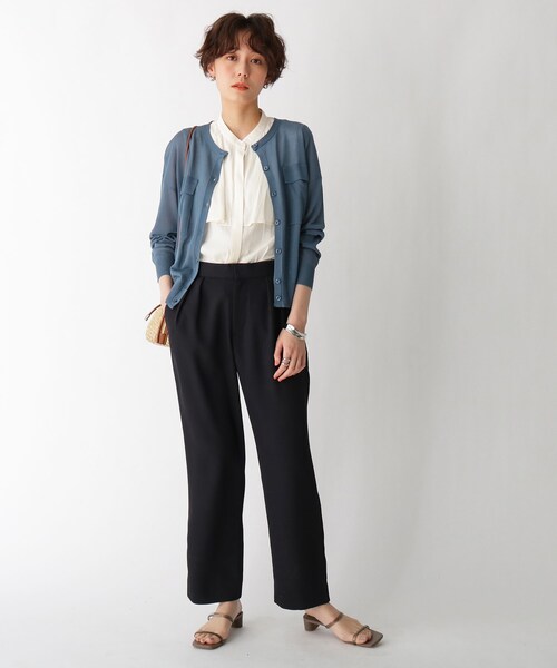 AG by aquagirl（エージーバイアクアガール）の「◆ポケットデザインシアーカーディガン（カーディガン/ボレロ・レディース・ブラック/ブルー/ダークオレンジ・38/36）」の14枚目の写真