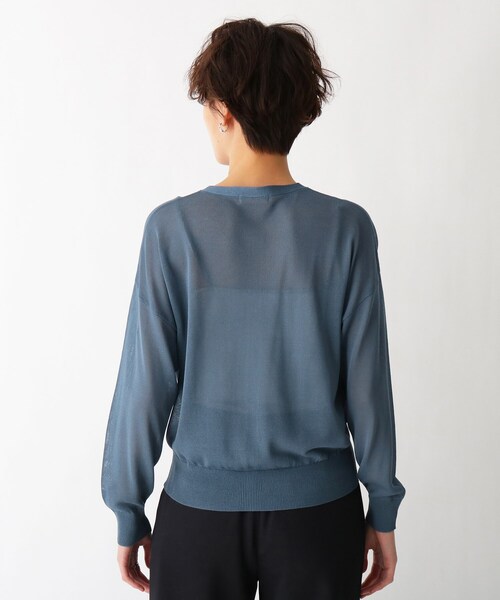 AG by aquagirl（エージーバイアクアガール）の「◆ポケットデザインシアーカーディガン（カーディガン/ボレロ・レディース・ブラック/ブルー/ダークオレンジ・38/36）」の10枚目の写真