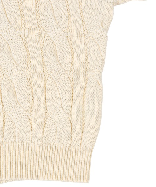 PUNYUS（プニュズ）の「ケーブルニットトップス（Tシャツ/カットソー・レディース・ブラック/アイボリー/グリーン/ライトピンク/ブルー・1/3/4/2）」の9枚目の写真