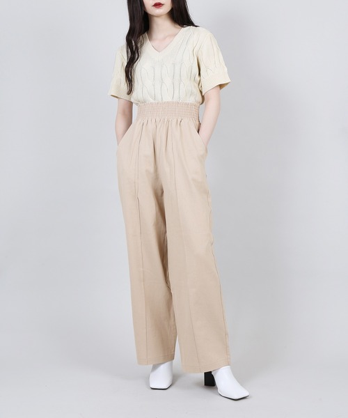 PUNYUS（プニュズ）の「ケーブルニットトップス（Tシャツ/カットソー・レディース・ブラック/アイボリー/グリーン/ライトピンク/ブルー・1/3/4/2）」の16枚目の写真