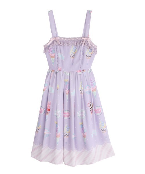 axes femme（アクシーズファム）の「アイス柄ジャンパースカート