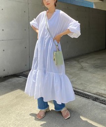 CAPRICIEUX LE'MAGE | 〈セットアイテム〉パフティアードワンピース×デニムSET(ワンピース)