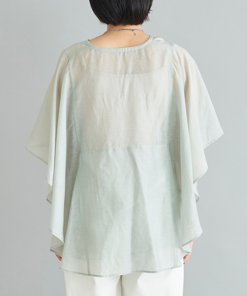 DouDou（ドゥドゥ）の「【WEB限定】ポンチョ風ブラウス（シャツ/ブラウス・レディース・ブラック/グレー/オフホワイト・FREE）」の8枚目の写真