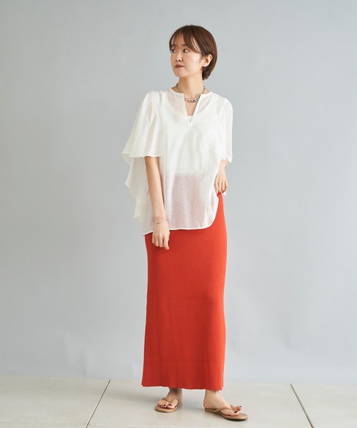 DouDou（ドゥドゥ）の「【WEB限定】ポンチョ風ブラウス（シャツ/ブラウス・レディース・ブラック/グレー/オフホワイト・FREE）」の17枚目の写真