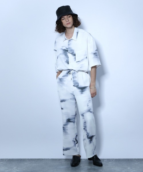 HARE（ハレ）の「サーフェイスシャツ(HARE)（シャツ/ブラウス・メンズ・ブラック/オフホワイト/ブルー・SMALL/MEDIUM）」の4枚目の写真