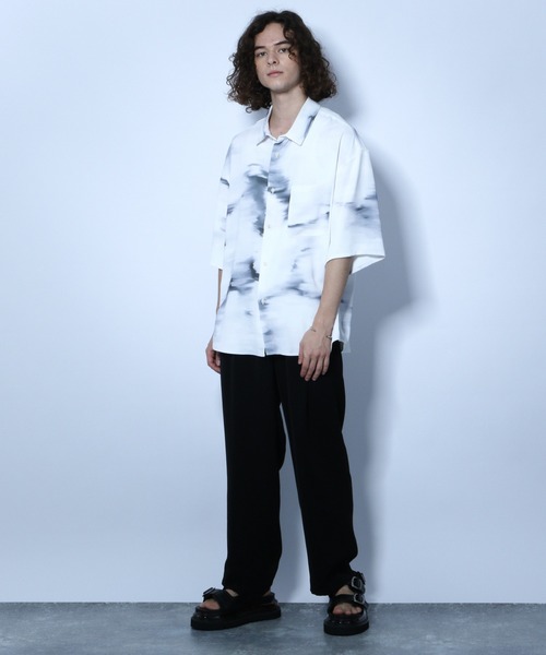 HARE（ハレ）の「サーフェイスシャツ(HARE)（シャツ/ブラウス・メンズ・ブラック/オフホワイト/ブルー・SMALL/MEDIUM）」の5枚目の写真