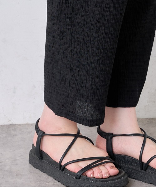 natural couture（ナチュラルクチュール）の「おしゃれタック楊柳パンツ（その他パンツ・レディース・ブラック/ベージュ/イエロー・FREE）」の18枚目の写真