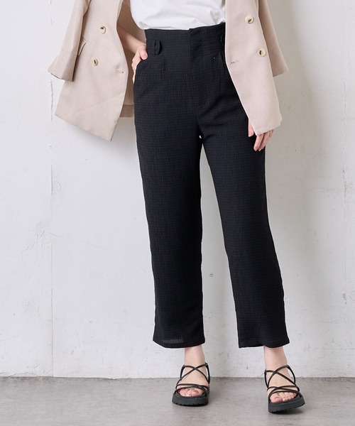 natural couture（ナチュラルクチュール）の「おしゃれタック楊柳パンツ（その他パンツ・レディース・ブラック/ベージュ/イエロー・FREE）」の16枚目の写真