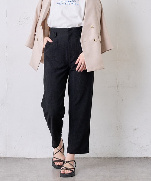 natural couture（ナチュラルクチュール）の「おしゃれタック楊柳パンツ（その他パンツ・レディース・ブラック/ベージュ/イエロー・FREE）」の10枚目の写真