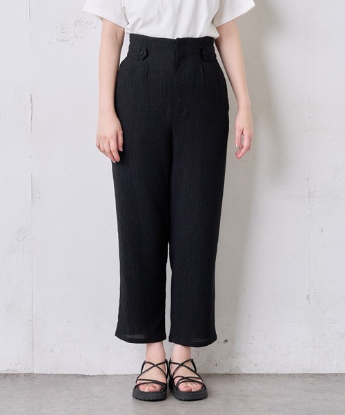 natural couture（ナチュラルクチュール）の「おしゃれタック楊柳パンツ（その他パンツ・レディース・ブラック/ベージュ/イエロー・FREE）」の11枚目の写真