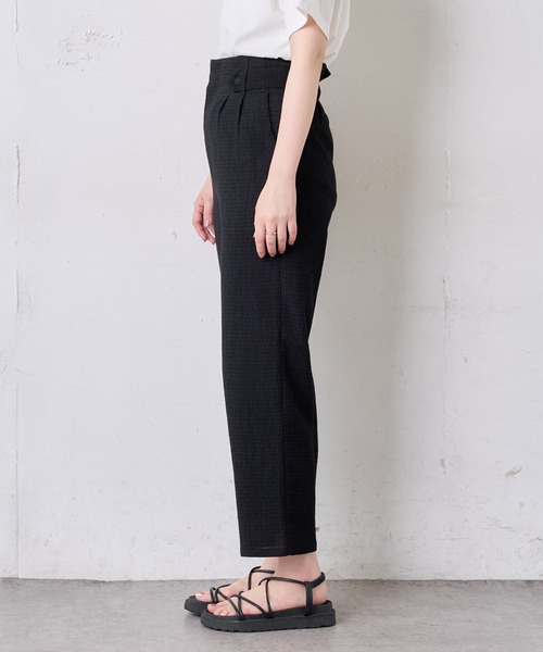 natural couture（ナチュラルクチュール）の「おしゃれタック楊柳パンツ（その他パンツ・レディース・ブラック/ベージュ/イエロー・FREE）」の15枚目の写真