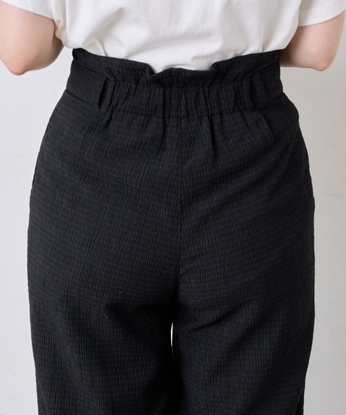 natural couture（ナチュラルクチュール）の「おしゃれタック楊柳パンツ（その他パンツ・レディース・ブラック/ベージュ/イエロー・FREE）」の13枚目の写真