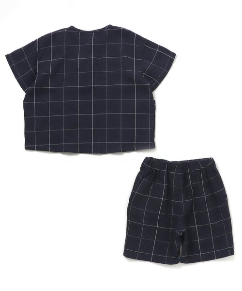BREEZE（ブリーズ）の「/ワッフルセットアップ（シャツ/ブラウス・キッズ・キナリ/ネイビー・100/110/140/150/90/120/130）」の5枚目の写真