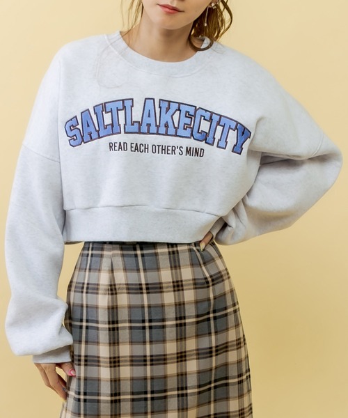 RASVOA（ラスボア）の「ＳＡＬＴＬＡＫＥＣＩＴＹクロップドトレーナー（スウェット・レディース・ブラック/グレー/ブルー/グリーン・FREE）」の13枚目の写真