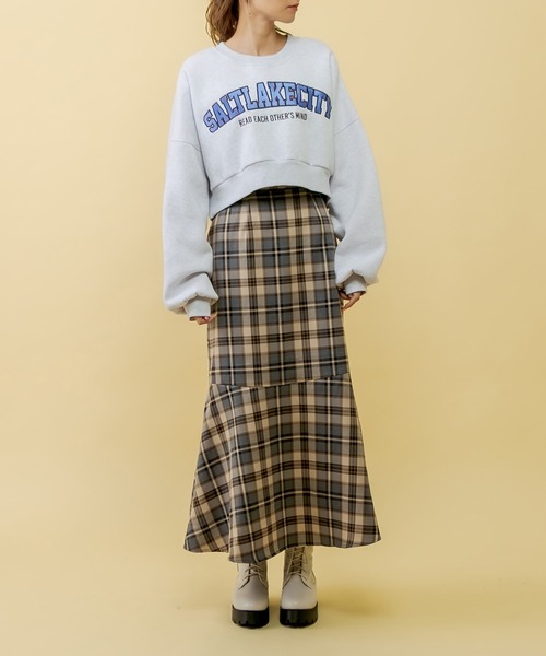 RASVOA（ラスボア）の「ＳＡＬＴＬＡＫＥＣＩＴＹクロップドトレーナー（スウェット・レディース・ブラック/グレー/ブルー/グリーン・FREE）」の14枚目の写真