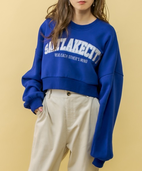 RASVOA（ラスボア）の「ＳＡＬＴＬＡＫＥＣＩＴＹクロップドトレーナー（スウェット・レディース・ブラック/グレー/ブルー/グリーン・FREE）」の21枚目の写真