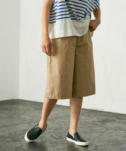 PUAL CE CIN（ピュアルセシン）の「【Du noir】タイプライターハーフパンツ（その他パンツ・レディース・ブラック/ベージュ/カーキ・FREE）」の3枚目の写真