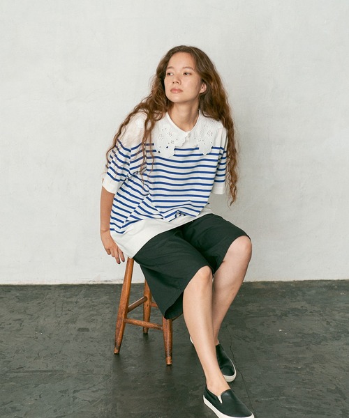 PUAL CE CIN（ピュアルセシン）の「【Du noir】タイプライターハーフパンツ（その他パンツ・レディース・ブラック/ベージュ/カーキ・FREE）」の11枚目の写真