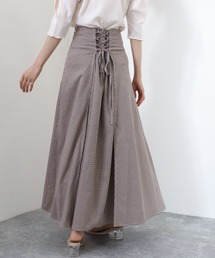 archives | チェックバックレースアップスカート(スカート)