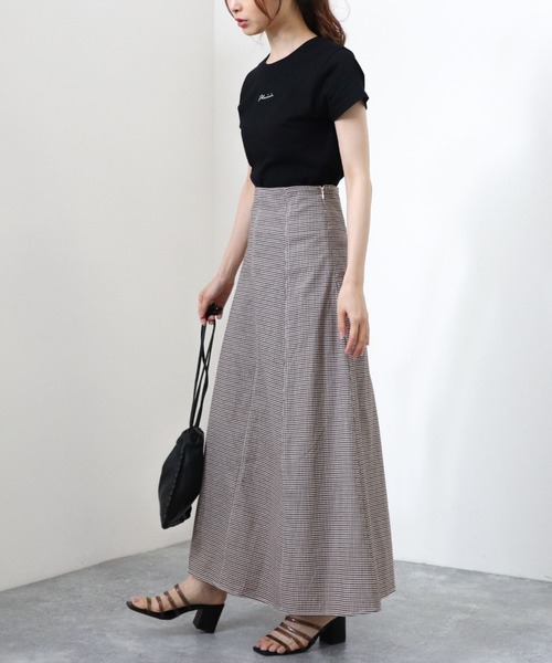 archives（アルシーヴ）の「チェックバックレースアップスカート（スカート・レディース・マスタード/オレンジ/ブラウン・MEDIUM）」の17枚目の写真