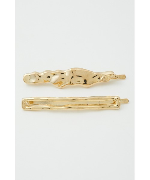 SLY（スライ）の「METAL WAVE HAIR PIN SET/ヘアピンセット（バレッタ/ヘアクリップ・レディース・ゴールド/シルバー・FREE）」の6枚目の写真