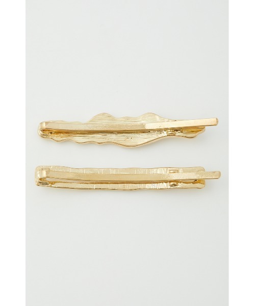 SLY（スライ）の「METAL WAVE HAIR PIN SET/ヘアピンセット（バレッタ/ヘアクリップ・レディース・ゴールド/シルバー・FREE）」の13枚目の写真