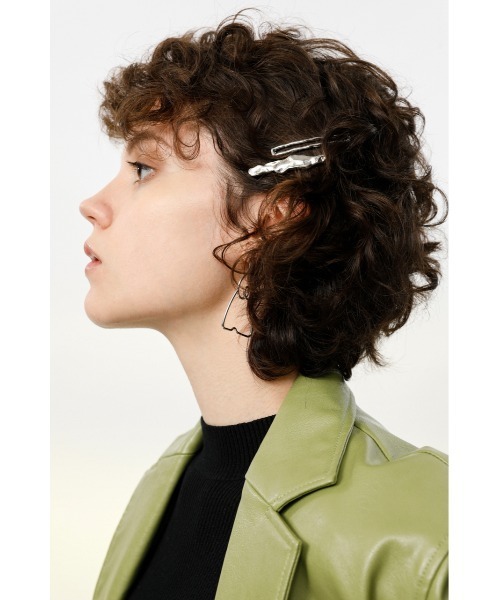 SLY（スライ）の「METAL WAVE HAIR PIN SET/ヘアピンセット（バレッタ/ヘアクリップ・レディース・ゴールド/シルバー・FREE）」の7枚目の写真