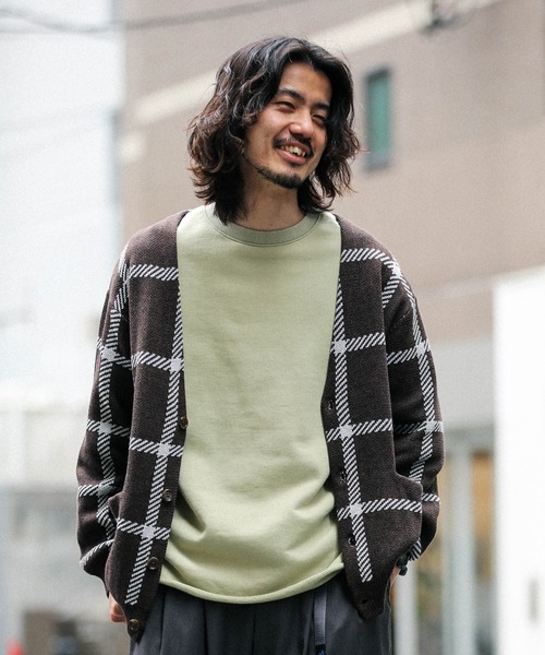 URBAN RESEARCH Sonny Label(アーバンリサーチサニーレーベル)の「チェックジャガードカーディガン(カーディガン/ボレロ・メンズ・ブラウン/レッド/グリーン・MEDIUM/LARGE)」の18枚目の写真
