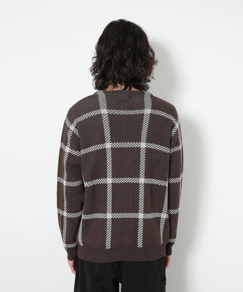 URBAN RESEARCH Sonny Label(アーバンリサーチサニーレーベル)の「チェックジャガードカーディガン(カーディガン/ボレロ・メンズ・ブラウン/レッド/グリーン・MEDIUM/LARGE)」の9枚目の写真