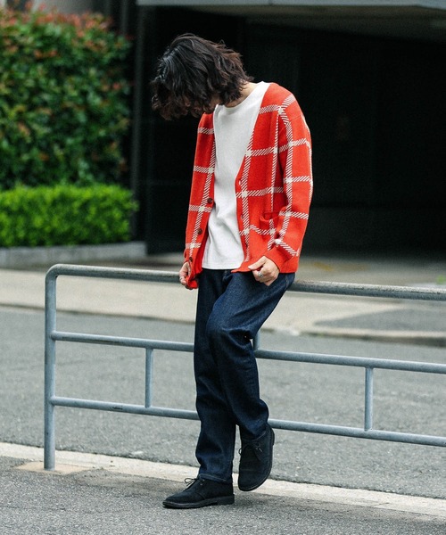 URBAN RESEARCH Sonny Label(アーバンリサーチサニーレーベル)の「チェックジャガードカーディガン(カーディガン/ボレロ・メンズ・ブラウン/レッド/グリーン・MEDIUM/LARGE)」の16枚目の写真