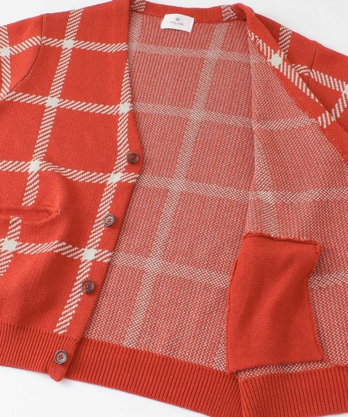 URBAN RESEARCH Sonny Label(アーバンリサーチサニーレーベル)の「チェックジャガードカーディガン(カーディガン/ボレロ・メンズ・ブラウン/レッド/グリーン・MEDIUM/LARGE)」の5枚目の写真