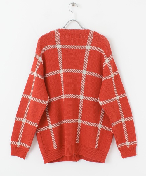 URBAN RESEARCH Sonny Label(アーバンリサーチサニーレーベル)の「チェックジャガードカーディガン(カーディガン/ボレロ・メンズ・ブラウン/レッド/グリーン・MEDIUM/LARGE)」の14枚目の写真